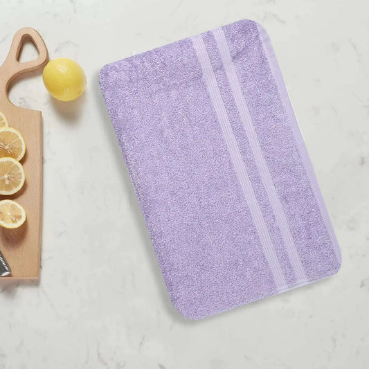 Lush & Beyond 100% Cotton 500 GSM 2-Piece Solid Bath Towel Set (Lavender)