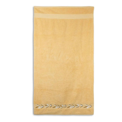LUSH & BEYOND 100% Cotton Bath Towel Set for Men & Women, 500 GSM Full Large Size Combo Pack of 2, Ultra Soft for Sensitive Skin, Super Absorbent, Color Fade Resistant (Mustard) - LUSH & BEYOND
