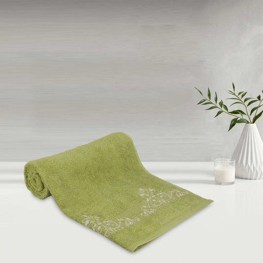 Lush & Beyond 100% Cotton 1 Piece Bath Towel 500 GSM (Light Green) - LUSH & BEYOND