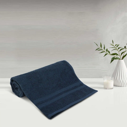 Lush & Beyond 100% Cotton 1 Piece Bath Towel 500 GSM (Blue) - LUSH & BEYOND