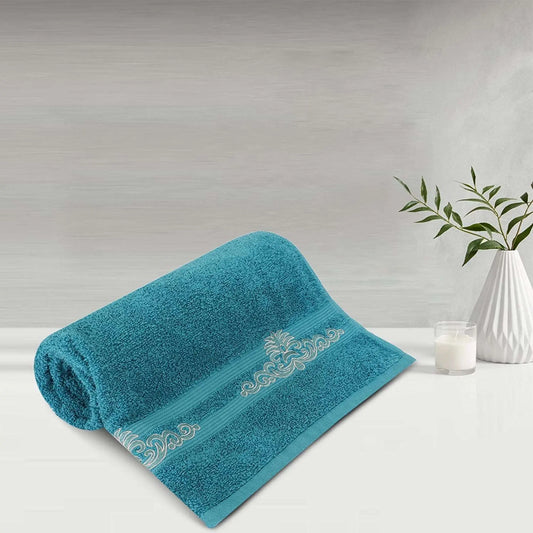 Lush and Beyond, 500 GSM BathTowel Pack of 1- | 100% Cotton |Ultra Soft, Absorbent & Quick Dry Towel for Gym, Pool, Travel, Spa and Yoga, Size 26x55 Inches(Aqua Blue82) - LUSH & BEYOND