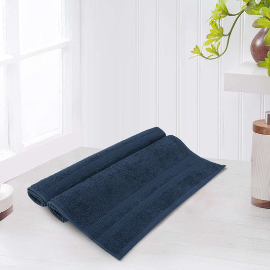 LUSH & BEYOND 100% Cotton 2 Piece Hand Towel Set 500 GSM (P Blue) - LUSH & BEYOND