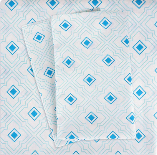 Cotton Bedsheet - Checked Print- King Size- 210 Thread Count. - LUSH & BEYOND
