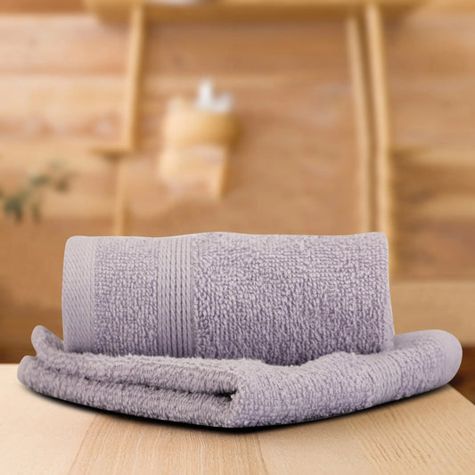 Lavender Cotton 500 GSM 2-Piece Solid Face Towel Set - LUSH & BEYOND